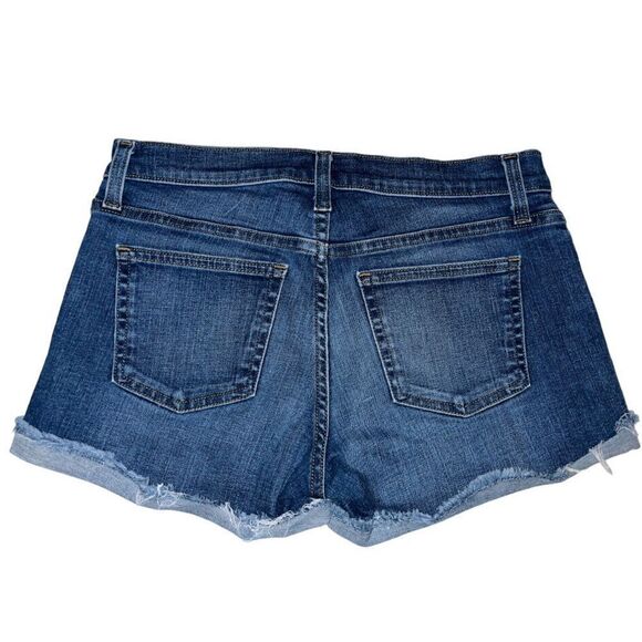 J Crew Jean Denim Shorts Size 27 - Cut Offs Merrill Wash Mid Rise Stretch - Picture 3 of 6